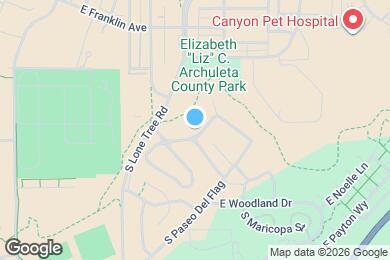 Map image of the property - 106 E Paseo del Rio