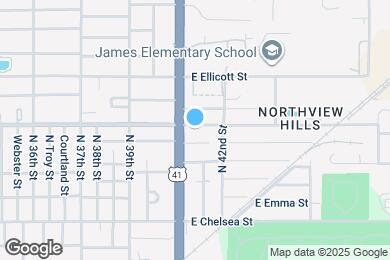 Map image of the property - 4007 E Osborne Ave