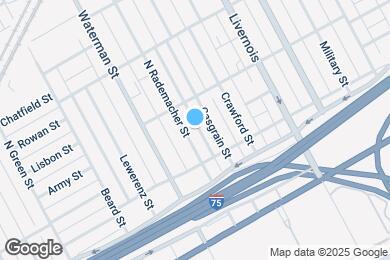 Map image of the property - 1076 N Rademacher St