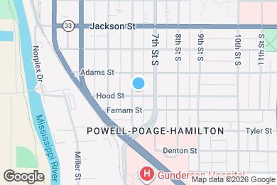 Map image of the property - 607 Hood St