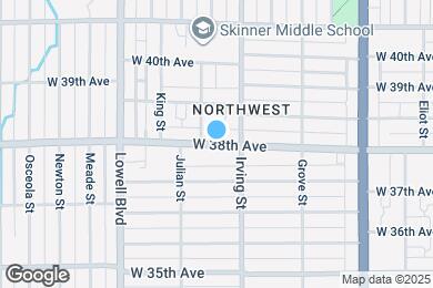 Map image of the property - 3360 W 38th Ave