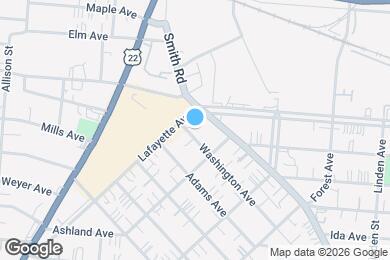 Map image of the property - 2212 Washington Ave