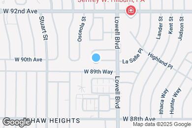 Map image of the property - 3650 W 90th Ave