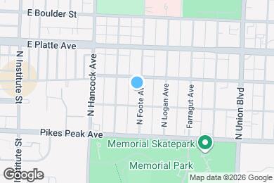 Map image of the property - 114 N Foote Ave