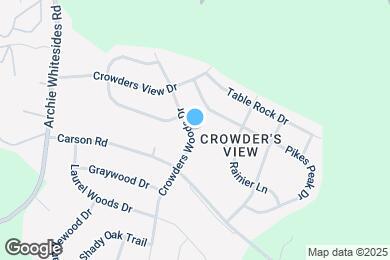 Map image of the property - 1124 Crowders Woods Dr