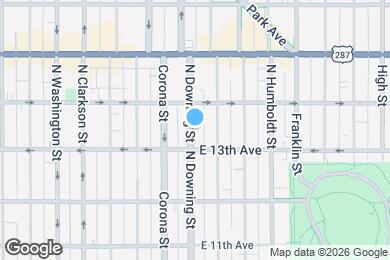 Map image of the property - 1334 N Downing St