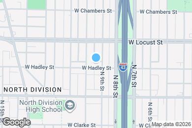 Map image of the property - 912 W Hadley St