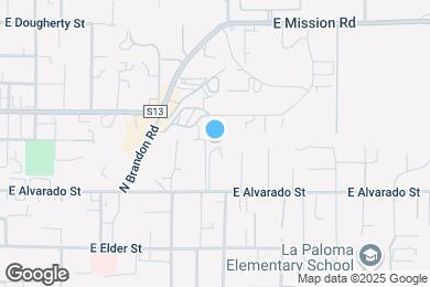 Map image of the property - 868 E Alvarado St