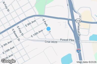 Map image of the property - 1720 E 11th Ave