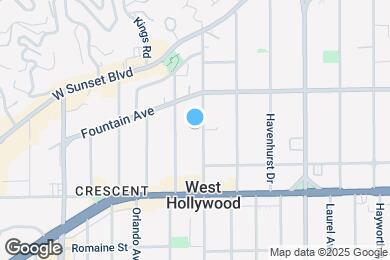 Map image of the property - 1247 N Sweetzer Ave