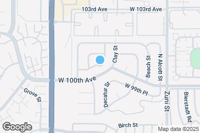 Map image of the property - 2716 W 100th Dr