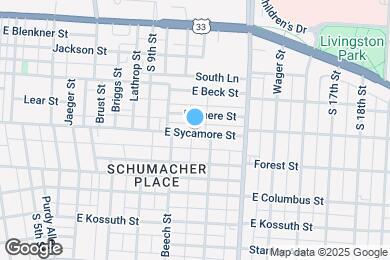 Map image of the property - 484 E Sycamore St