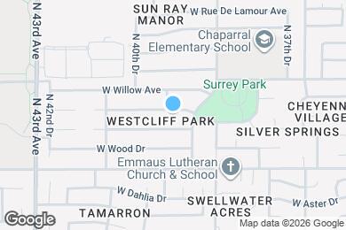 Map image of the property - 3921 W Pershing Ave