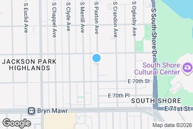 Map image of the property - 6915 S Paxton Ave