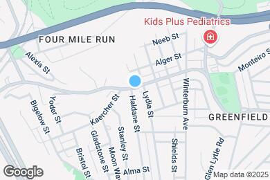 Map image of the property - 420 Greenfield Ave