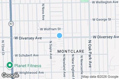 Map image of the property - 6949 W Diversey Ave