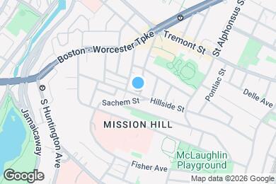 Map image of the property - Furnished Private Bedroom in New Mission Hill