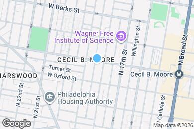 Map image of the property - 1816 Cecil B. Moore Ave