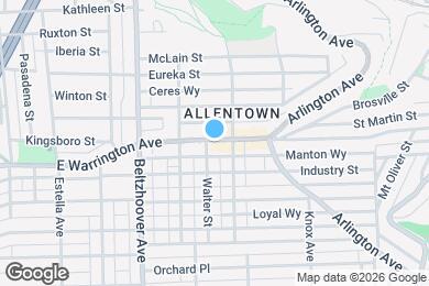 Map image of the property - 732 E Warrington Ave