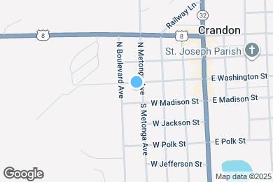 Map image of the property - 105 N Metonga Ave