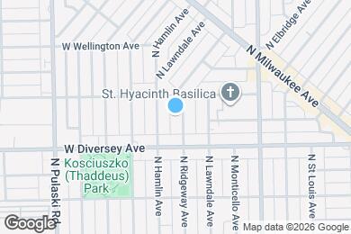 Map image of the property - 2834 N Ridgeway Ave