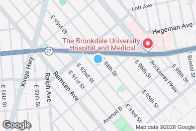 Map image of the property - 573 E 93rd St