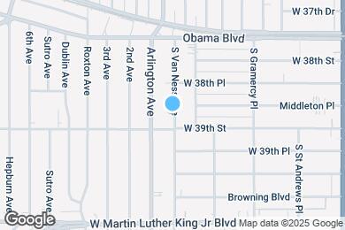 Map image of the property - 3877 S Van Ness Ave