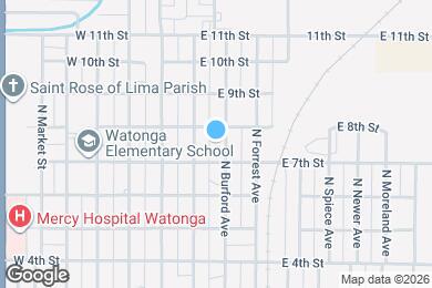Map image of the property - 813 N Burford Ave