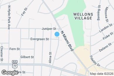 Map image of the property - 1609 Evergreen St