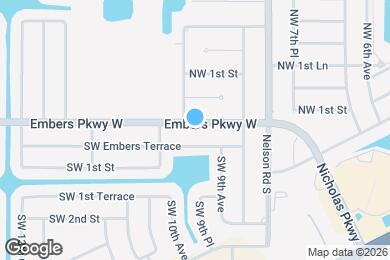 Map image of the property - Beautiful Dream Home in Cape Coral! 4 Bedrooms, 3 Bathrooms!!! MOVE IN SPECIAL ONE MONTH FREE!