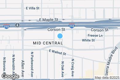 Map image of the property - 261 N Oak Ave