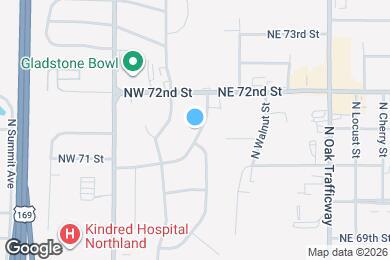 Map image of the property - 7102 N Baltimore Ave