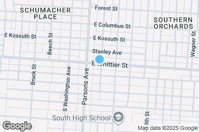Map image of the property - 557 E Whittier St