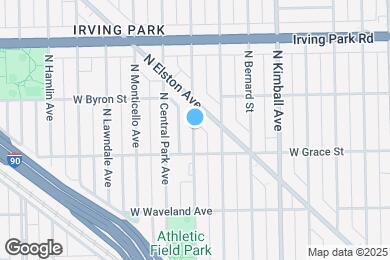 Map image of the property - 3825 N Drake Ave