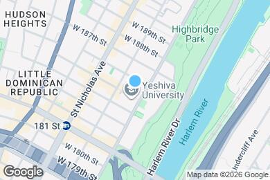 Map image of the property - Renoavted 3 bed near YU campus in Washington Heights!