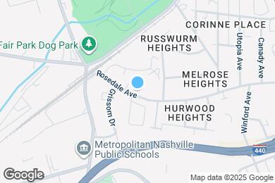 Map image of the property - 550 Rosedale Ave