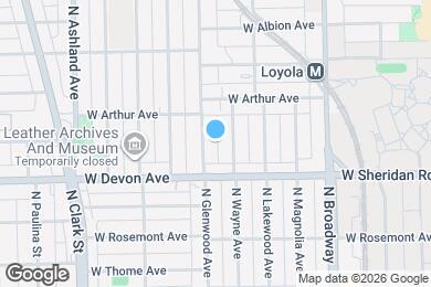 Map image of the property - 6437 N Glenwood Ave