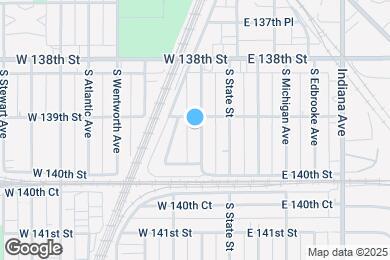 Map image of the property - 13910 S Dearborn St