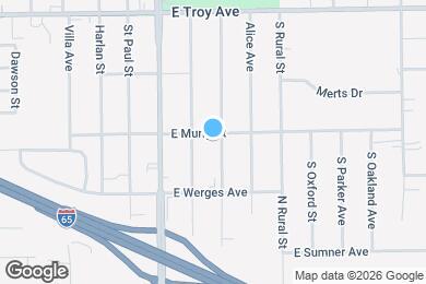 Map image of the property - 3206 S Temple Ave