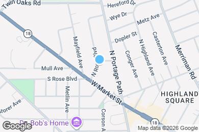 Map image of the property - 25 N Rose Blvd