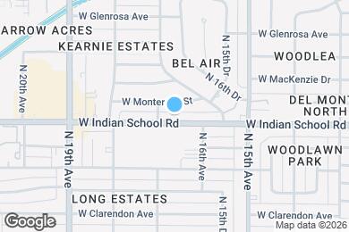 Map image of the property - 1634 W Indian School Rd