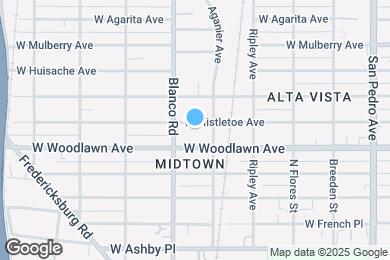 Map image of the property - 816 W Mistletoe Ave