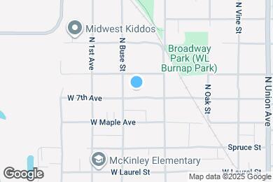 Map image of the property - 630 W 7th Ave