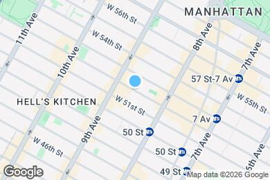 Map image of the property - 365 W 52nd St