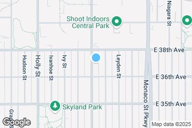 Map image of the property - Renovated Park Hill brick home with large ...