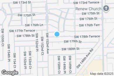 Map image of the property - 15040 SW 178th Terrace