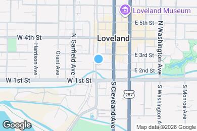 Map image of the property - 105 E 2nd St