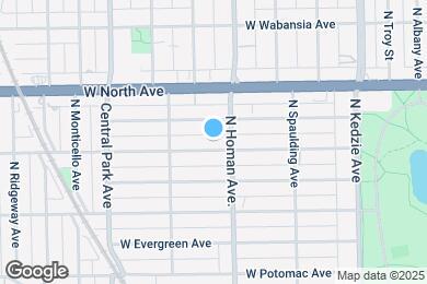 Map image of the property - 3414 W Le Moyne St