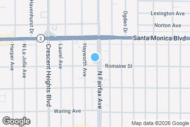 Map image of the property - 1001 N Fairfax Ave