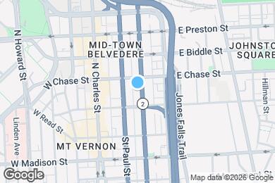 Map image of the property - 1024 N Calvert St